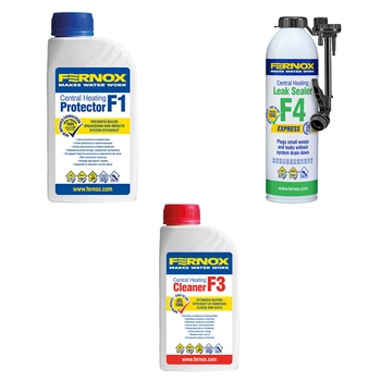 Bandloo Set Fernox F3+F1+F4 – Set zur Reinigung, zum Schutz von Heizungen