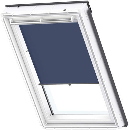 OUTLET VELUX RHL1009050 Sichtschutzrollo 55x98 Rollo mit Haltekrallen Dunkelblau