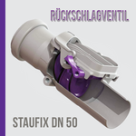Kessel 73050 Rückstauverschluss Staufix für Abwasser DN 50 ANTI FLUT VENTIL