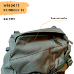WISPORT RUCKSACK REINDEER 75 RAL-7013 FAS PLUS Ergonomic, MOLLE, 2300 g, 75 L